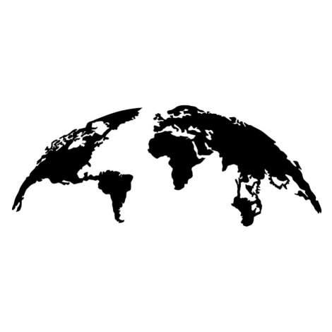 Nástěnná dekorace World Map černá - S