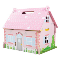 Bigjigs Toys Prenosný drevený domček pre bábiky