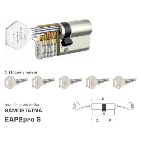 DK - EAP2pro S NIM - nikel matný D 45 + V 45 mm