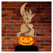 Drevená ozdoba na Halloween - Strašidelný dom, Dub zlatý