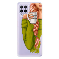 Odolné silikónové puzdro iSaprio - My Coffe and Redhead Girl - Samsung Galaxy A22