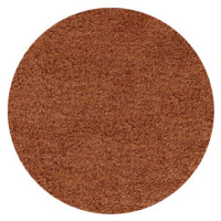 Kusový koberec Life Shaggy 1500 terra kruh - 200x200 (průměr) kruh cm Ayyildiz koberce