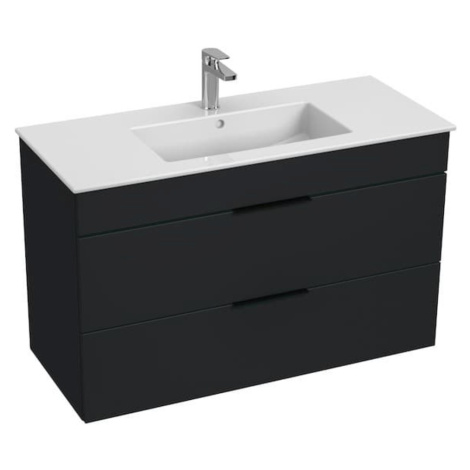 Kúpeľňová skrinka s umývadlom Jika Cube 100x43x62,2 cm antracit mat H4536521763521