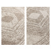 Kusový koberec Gemini 106031 Linen kruh z kolekce Elle – na ven i na doma - 100x100 (průměr) kru