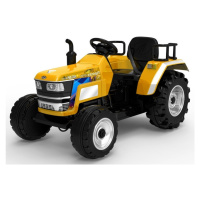 mamido Detský elektrický traktor Mahindra XXL žltý