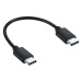 Kábel WG USB-C na USB-C, 20 cm, čierny
