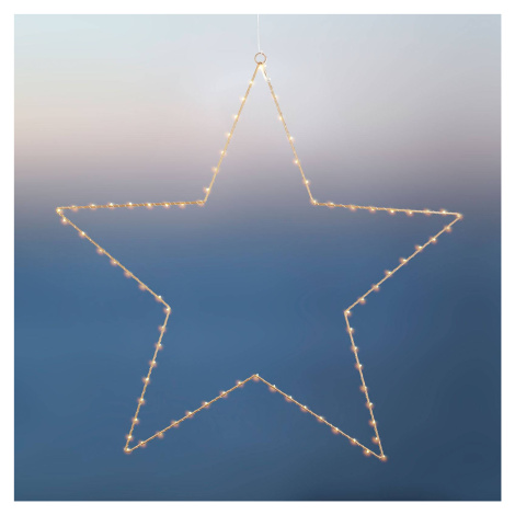 LED dekoratívna hviezda Liva Star, zlatá, Ø 70 cm SIRIUS