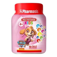 PHARMASIS Multivitamin Kids Labková patrola želé pre deti ružová 50 ks