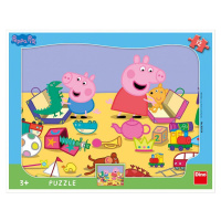 Dino Puzzle doskové Peppa Pig sa hrá 12 dielikov