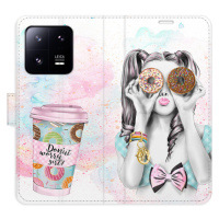 Flipové puzdro iSaprio - Donut Worry Girl - Xiaomi 13 Pro