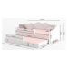 NABBI Elisa II detská posteľ s prístelkou a matracmi 80x160 cm biela / sivá