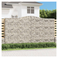 vidaXL Oblúkový gabionový kôš 2 ks 400x30x220/240cm pozinkované železo