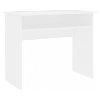 Písací stôl s policou 90x50 cm Dekorhome Biela