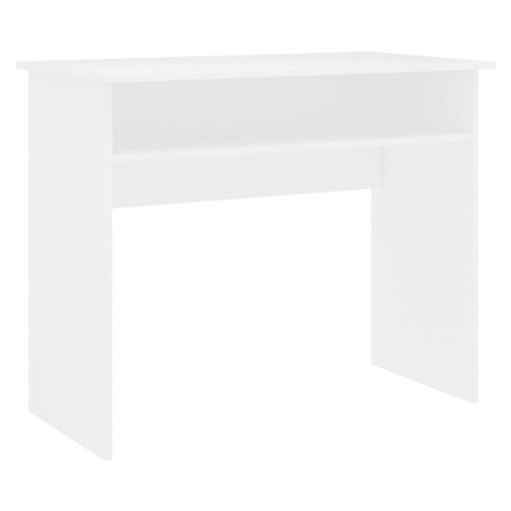Písací stôl s policou 90x50 cm Dekorhome Biela,Písací stôl s policou 90x50 cm Dekorhome Biela vidaXL