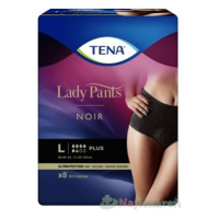 TENA Lady Pants PLUS NOIR LARGE čierne dámske naťahovacie inkontinenčné nohavičky  8ks