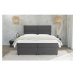 Tmavosivá boxspring posteľ s úložným priestorom 140x200 cm Rico – Ropez