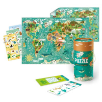 DoDo Puzzle a aktivity Didaktický tubus Svetové zvieratá 40 dielikov