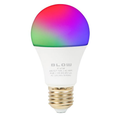 BLOW Smart LED žiarovka E27 10W RGB farebná a biela WiFi 87-410