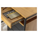 LuxD Rohový kancelársky stôl Kiana vzor dub  x