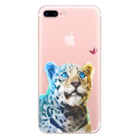 Odolné silikónové puzdro iSaprio - Leopard With Butterfly - iPhone 7 Plus