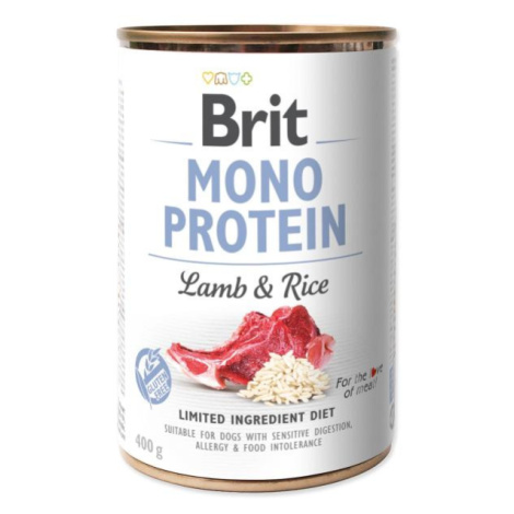 Konzerva Brit Mono protein jahňa s ryžou 400g