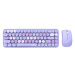 Klávesnica Wireless keyboard + mouse set MOFII Bean 2.4G (Purple)