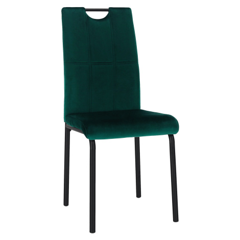 Jedálenská stolička, smaragdová/kov, JONKA Tempo Kondela