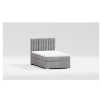 Svetlosivá čalúnená jednolôžková posteľ s úložným priestorom s roštom 80x200 cm Bunny – Ropez