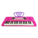 mamido Veľký keyboard s mikrofónom ružový