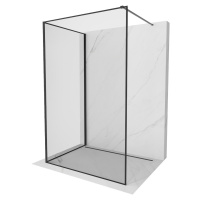 MEXEN/S - Kioto Sprchová zástena WALK-IN 120 x 120 cm, čierny vzor, čierna 800-120-212-70-70-120