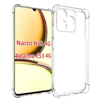 Realme C53 / Narzo N53, silikónové puzdro, stredne odolné voči nárazom, rohový kryt, priehľadné