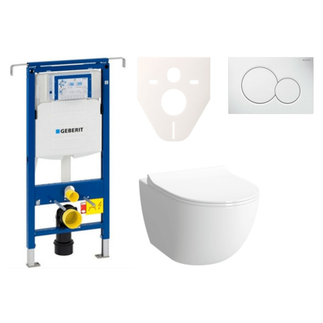 Cenovo zvýhodnený závesný WC set Geberit do ľahkých stien / predstenová montáž + WC Vitra Vitra 