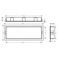 Hansgrohe XtraStoris Original, výklenok do steny s rámom, 300x900x100 mm, betónovo sivá, HAN-560