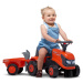 FALK 260C Baby Kubota ride-on traktor s prívesom, hrable & lopata