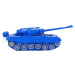 mamido  Tank RC s diaľkovým ovládaním, svetlá, zvuk, modrý 1:18 27MHz