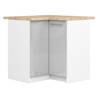 Kuchyňská rohová skříňka Olivie S 90 cm bílá/šedá