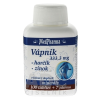 MedPharma VÁPNIK 333,3 mg + Horčík + Zinok