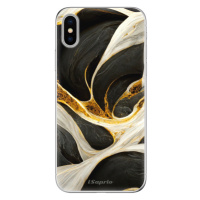 Odolné silikónové puzdro iSaprio - Black and Gold - iPhone X