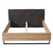 Manželská posteľ nathan 160x200cm - dub artisan/čierna