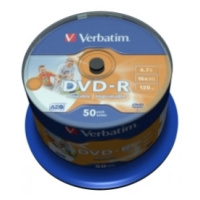 DVD-R VERBATIM Printable non ID 4.7GB 16x cake box (bal=50ks)