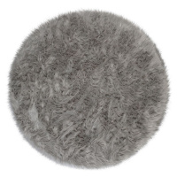 Kusový koberec Faux Fur Sheepskin Grey kruh Rozmery koberca: 120x120 kruh