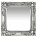 Nástenné zrkadlo barokový štýl 40 × 40 cm strieborné