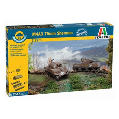 Fast Assembly tanky 7518 - M4A3 75 mm SHERMAN (1:72)