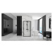 REA/S - Prístenná sprchová kabína Rapid Swing Black Dvere: 120 x Sprchová zástena: 80 KPL-009961