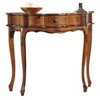 Estila Rustikálny luxusný konzolový stolík Clasica z masívneho dreva hnedej farby s ornamentálny