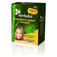 HERBALEX Detoxikačná náplasť s kanabisom 10 kusov + 40% gratis
