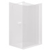 CERANO - Sprchová zástena Walk-in Onyx Round Ľ/P - 8 mm - okrúhla vzpera - biela matná, ryhované