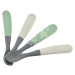 Ergonomické lyžičky 1st Age Silicone Spoons Beaba Mineral Grey Sage Green zo silikónu na samosta