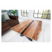 Estila Dizajnový konferenčný stolík Amazonas z masívneho akáciového dreva s prekríženými nožička