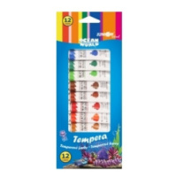 JUNIOR Farby temperové Ocean World 12 ml - sada 12 ks